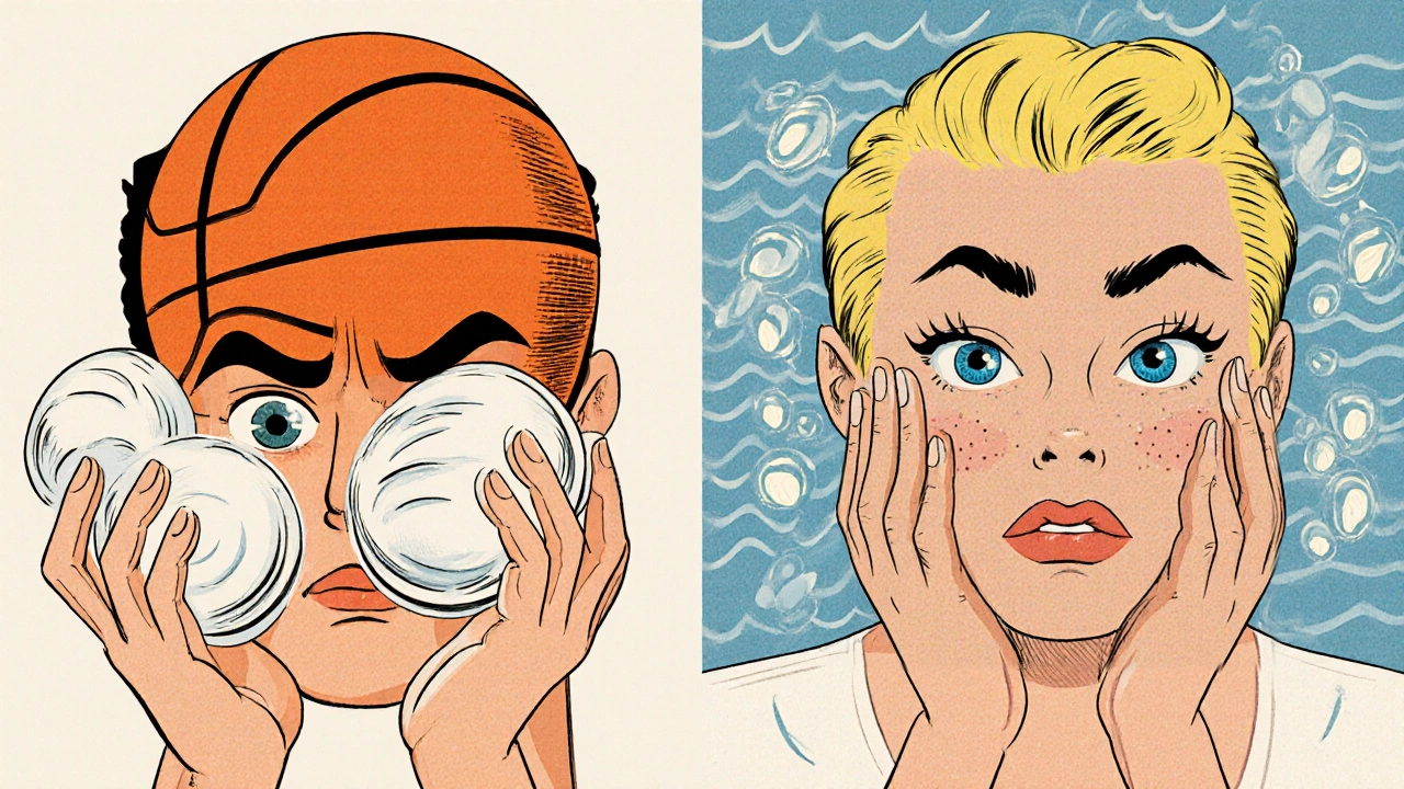 Confronto umoristico tra chi usa troppa crema e causa gonfiori, e chi la applica correttamente con tocchi leggeri.