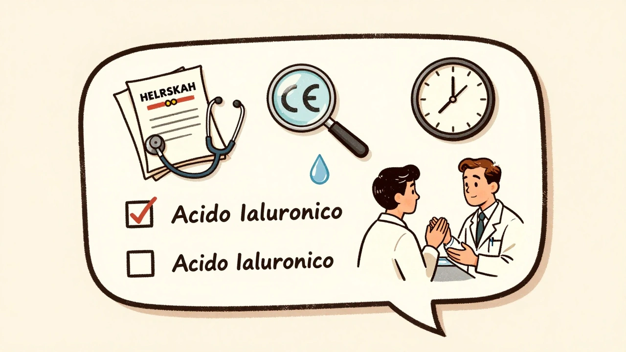 Checklist visiva con strumenti medici e professionisti in stile cartoon anni &#039;50.