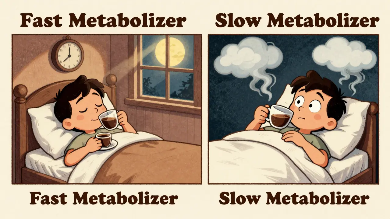 Confronto tra metabolizzatori veloci e lenti del sonno dopo il caffè