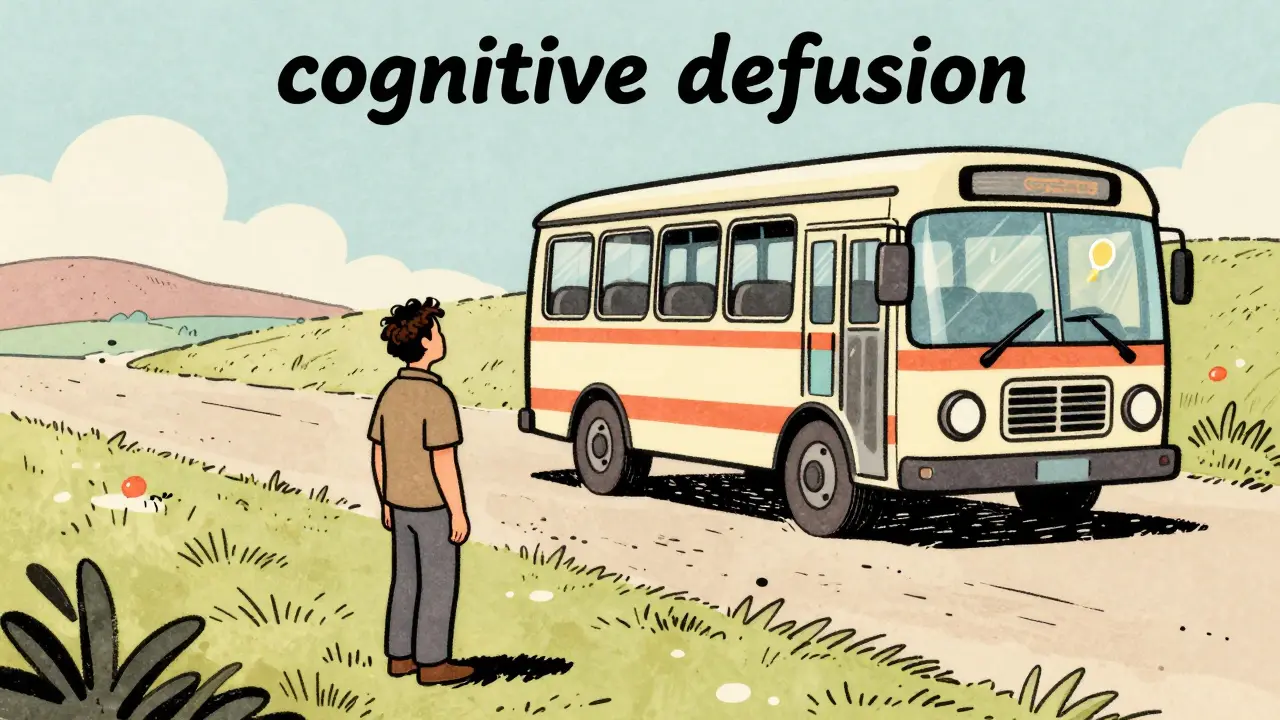 Illustrazione vintage: uomo osserva un autobus del desiderio