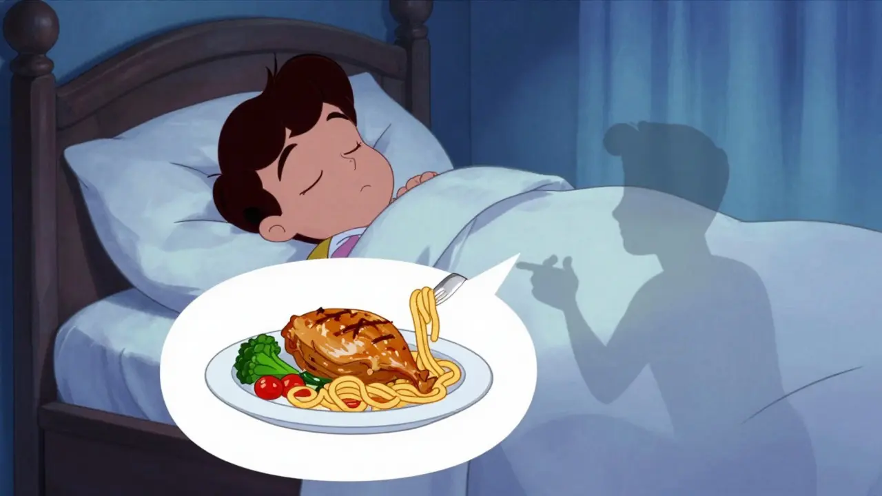 Persona che dorme tranquilla dopo una cena leggera
