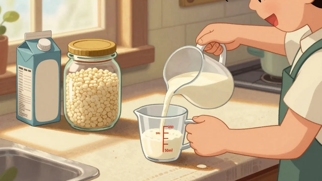 Preparazione domestica di kefir con dosaggio graduale