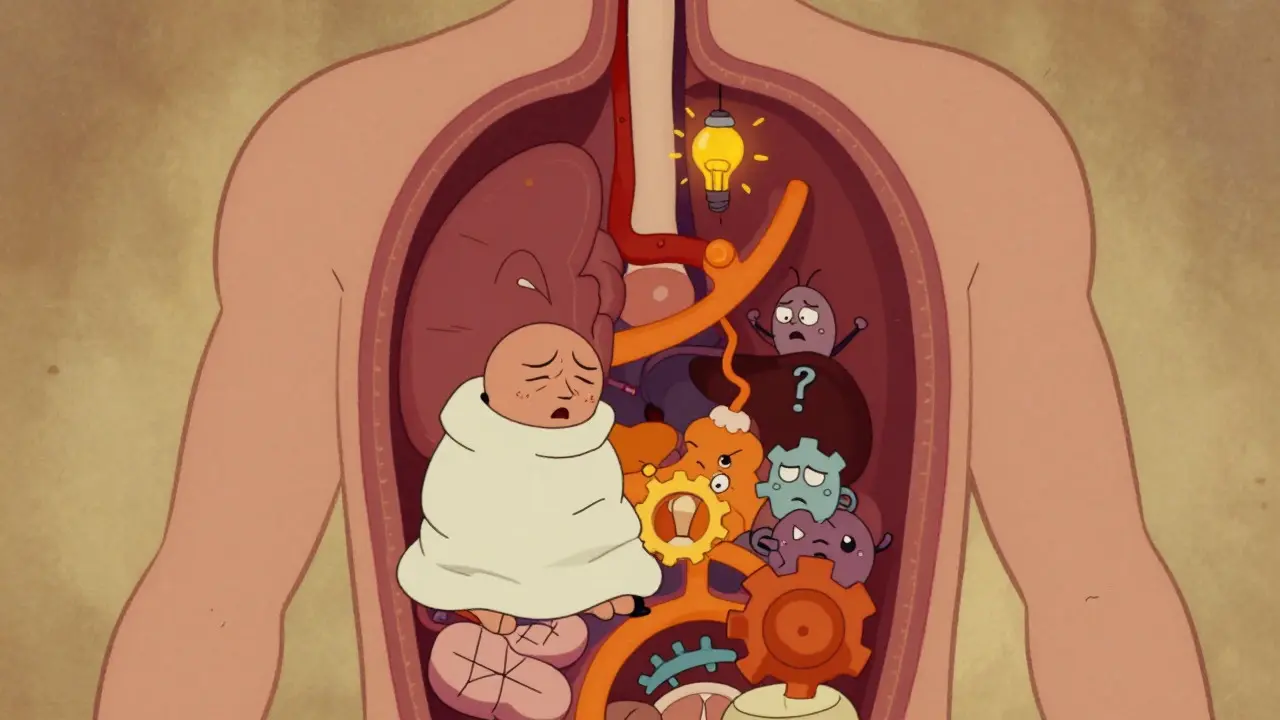 Illustrazione concettuale del metabolismo lento e ormoni in stile vintage