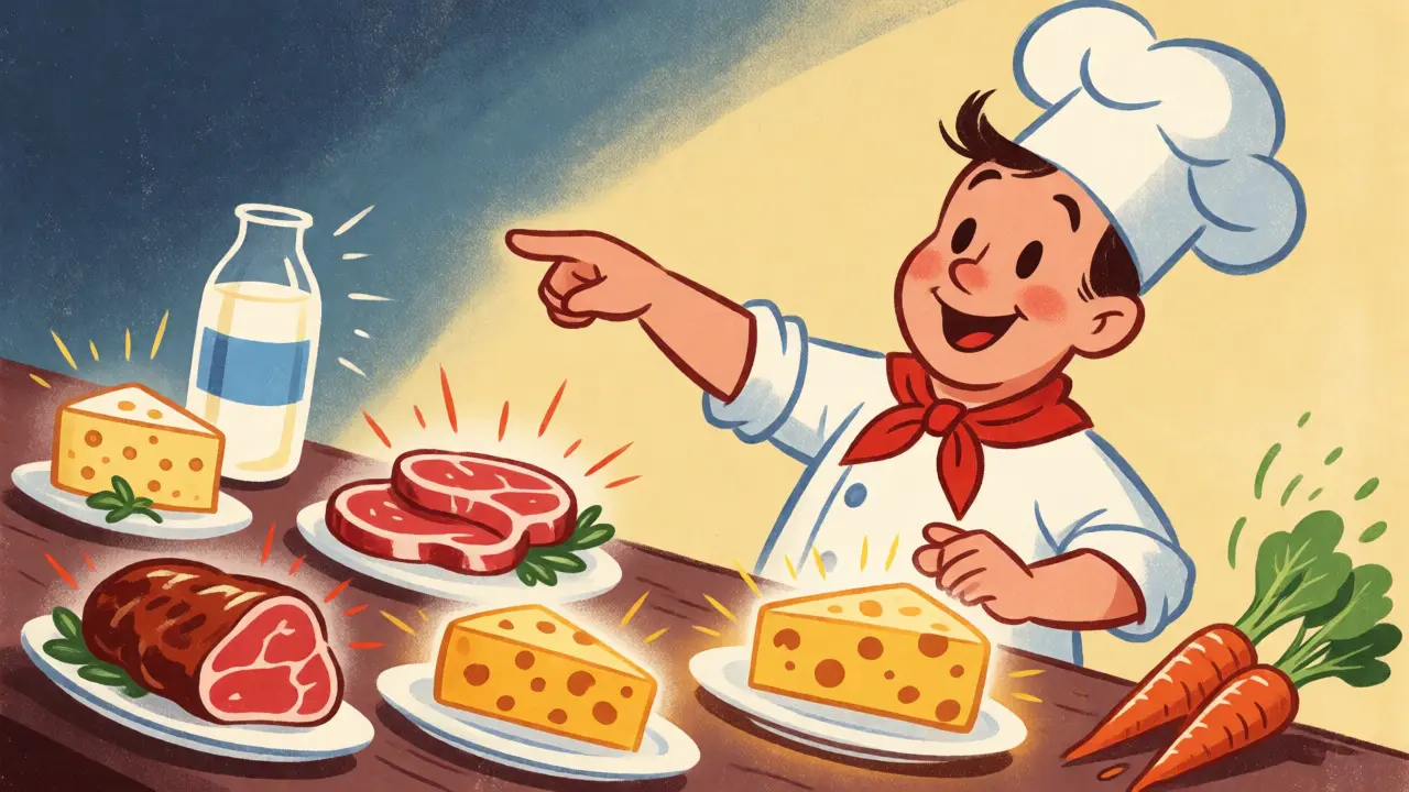 Chef controlla la sicurezza alimentare evitando cibi crudi