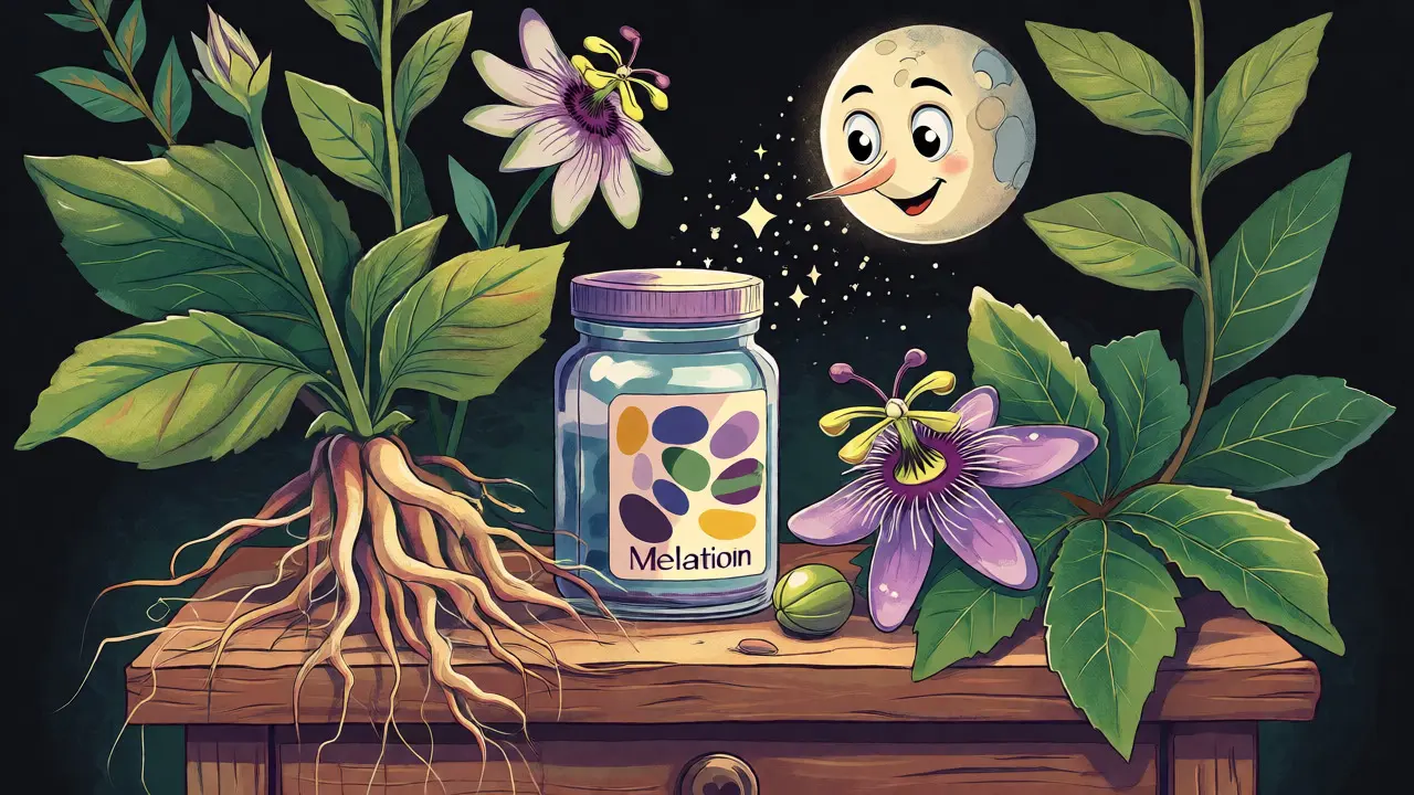 Integratori naturali per il sonno come valeriana e melatonina