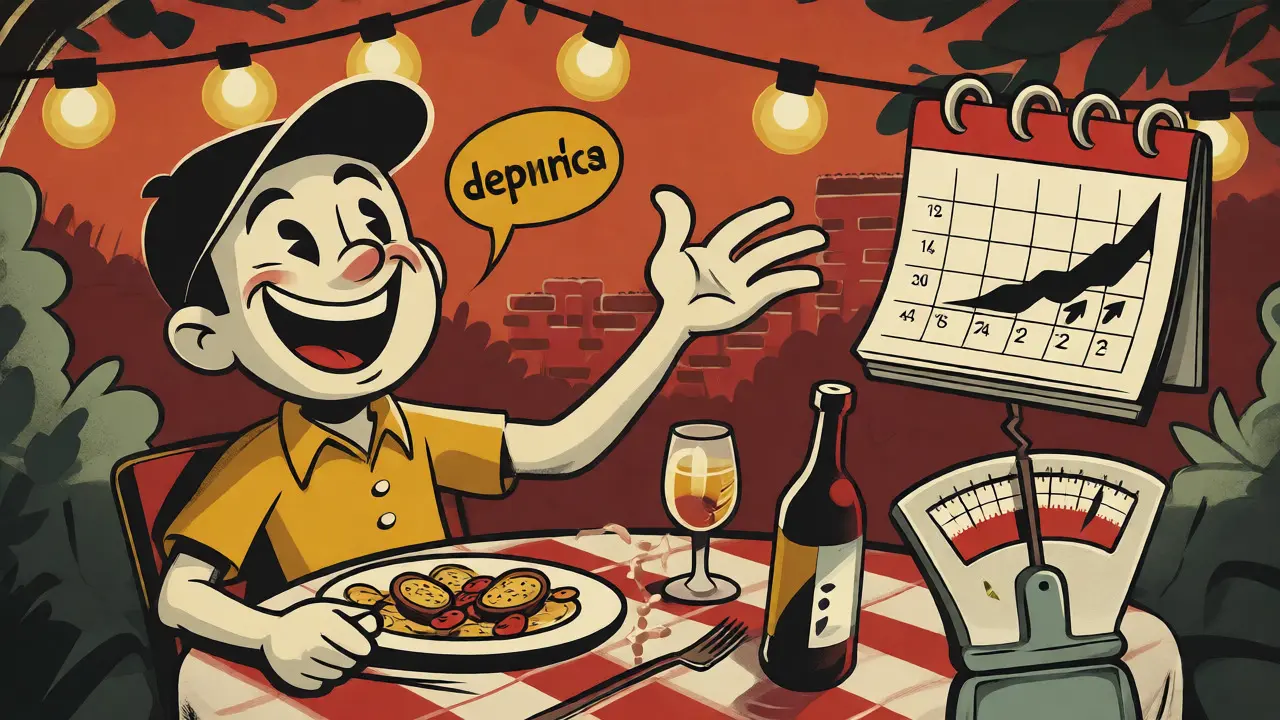 Persona felice a cena che mantiene uno stile di vita sostenibile
